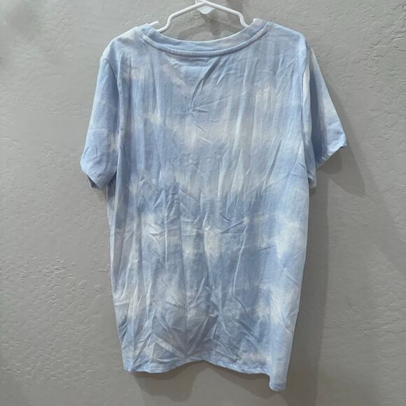 Abercrombie Kids Blue Tie Dye Butterfly Sequins Short Sleeve Shirt - Picture 4 of 6